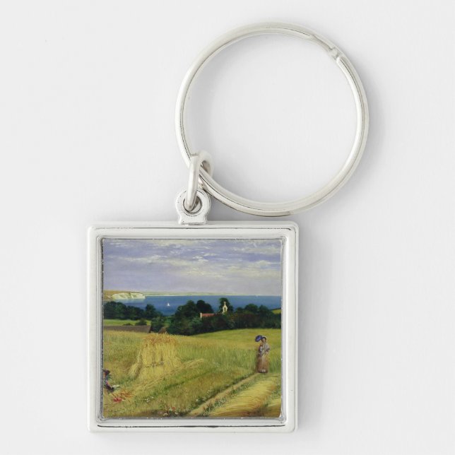 Corn Field in the Isle of Wight Key Ring (Front)