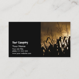 Corn field silhouettes business card