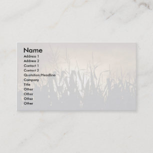 Corn field silhouettes business card