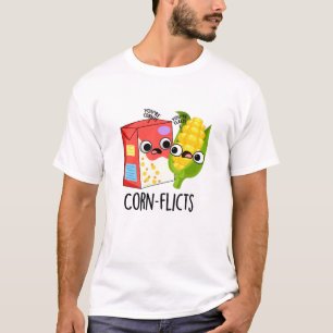 Corn-flict Funny Cornflake Corn Pun T-Shirt