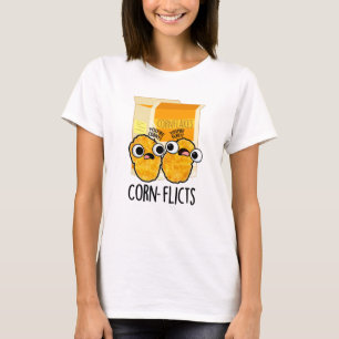 Corn-flicts Funny Corn Flakes Pun  T-Shirt