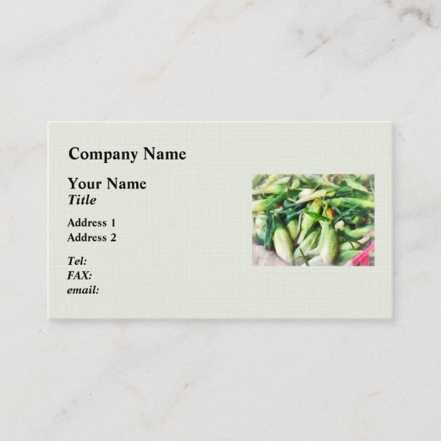 Corn For Sale Business Card (Front)