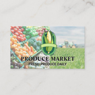 Corn   Grocery Store Produce Stand Business Card