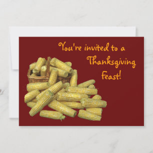 Corn Harvest Thanksgiving Invitation