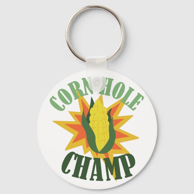 Corn Hole Champ Key Ring (Front)