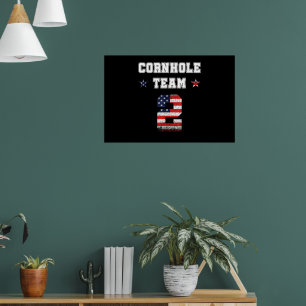 Corn Hole Team Player Cornhole Poster