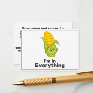 Corn Is In Everything Allergy Awareness Cards