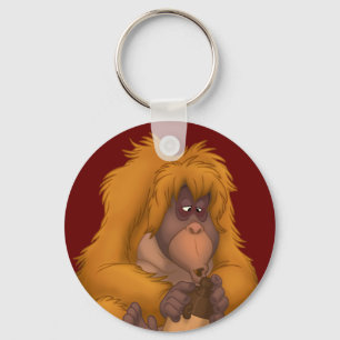 Corn-Jug-Playin' Orangutan Keychain