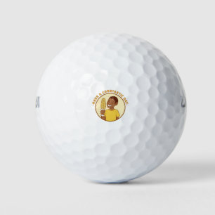 CORN KID MEME HAVE A CORNTASTIC DAY GOLF BALLS