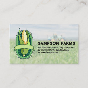 Corn Logo Farm and Tractor Business Card