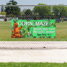 Corn Maze Fall Season Farm Fun Sign