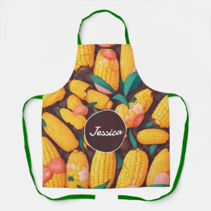 Corn Mosaic Colourful Personalised Pattern Apron