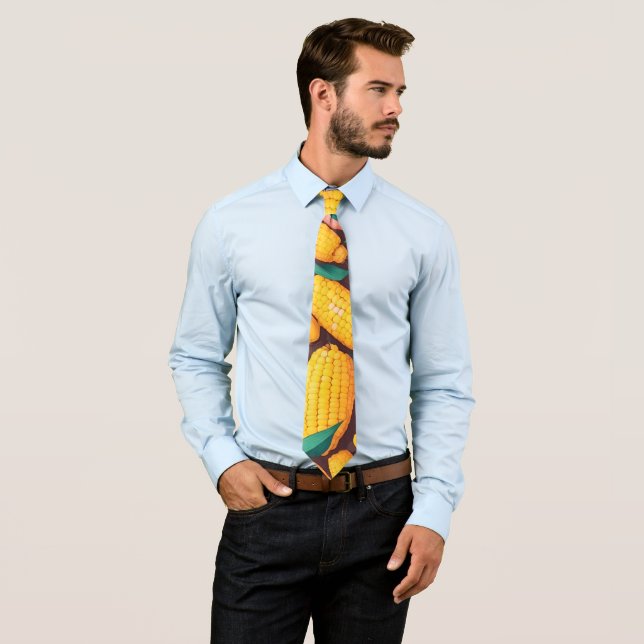 Corn Mosaic Colourful Personalised Pattern Tie (In Situ)
