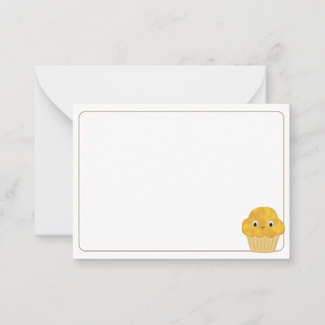  Corn Muffin Cute Drawing Blank Bordered Card (Front)
