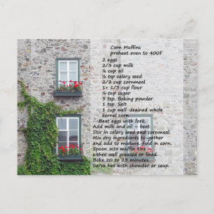 Corn Muffin Recipe Postcard