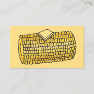 Corn on the Cob Chef Cook Restaurant Caterer Food Business Card
