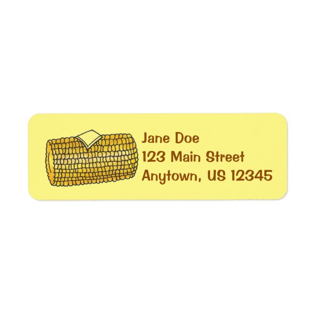 Corn on the Cob Corncob Butter Picnic Food Yellow (Front)