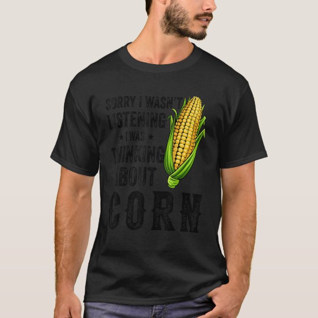 Corn On The Cob Costume Farmer  Corn T-Shirt (Front)