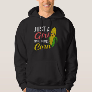Corn On the Cob Day Girls Funny Corn Meme Pun Hoodie
