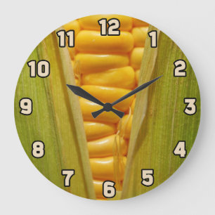 Corn on the Cob Large Clock