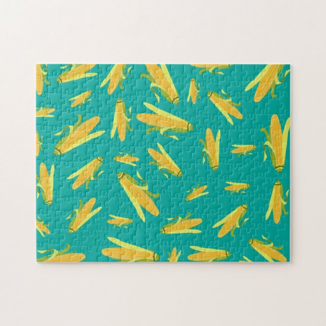 Corn On The Cob Pattern Jigsaw Puzzle (Horizontal)