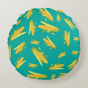 Corn On The Cob Pattern Round Cushion