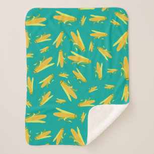 Corn On The Cob Pattern Sherpa Blanket