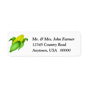 Corn On The Cob Return Address Labels