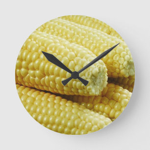 Corn On The Cob Round Clock