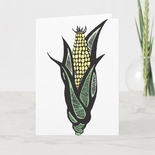 Corn on the Cob Rustic Farmhouse Vegetable Card