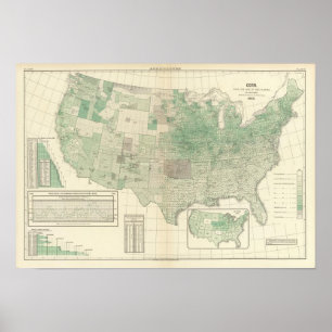 Corn per acre planted poster