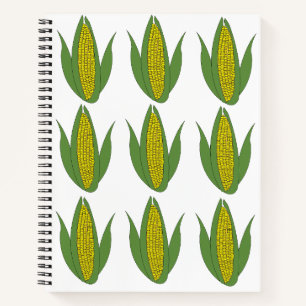 Corn Plant Vegetable Pattern Corn Notebook