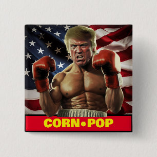 Corn Pop Trump - Biden's Nightmare 15 Cm Square Badge