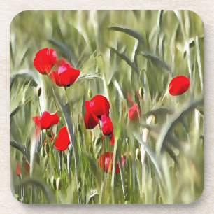 Corn Poppies Coaster