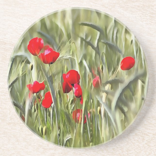 Corn Poppies Coaster (Front)