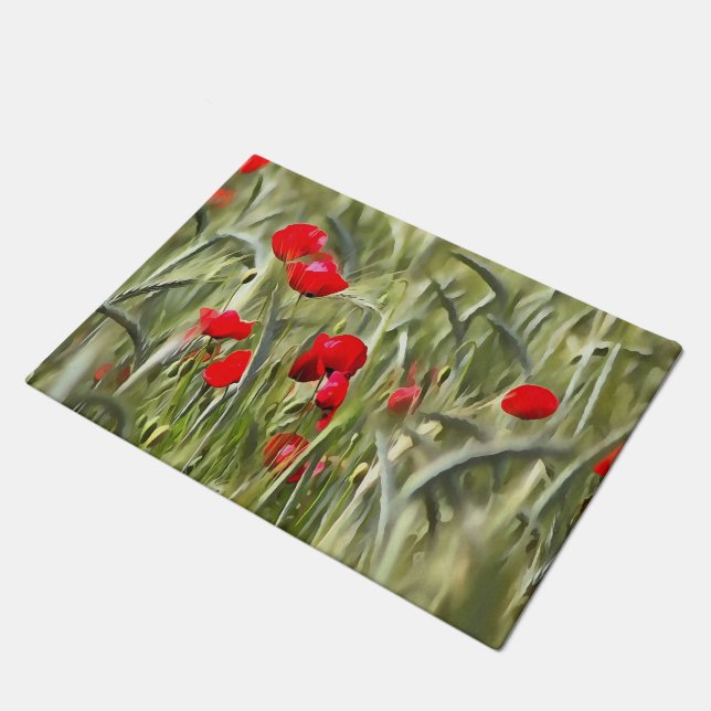 Corn Poppies Doormat (Angled)