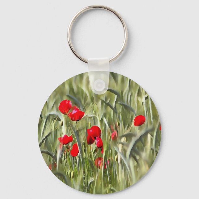 Corn Poppies Key Ring (Front)