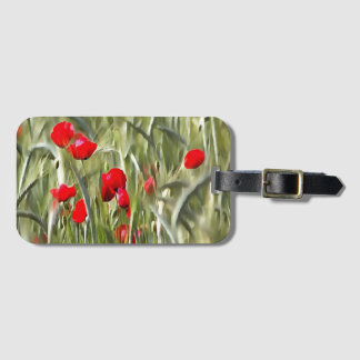 Corn Poppies Luggage Tag