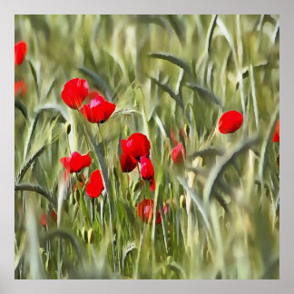 Corn Poppies Poster