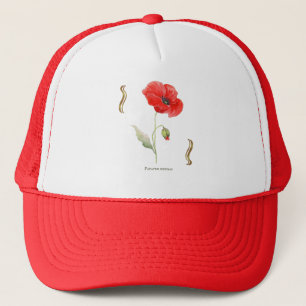 Corn poppy trucker hat