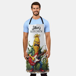 Corn Rockstar Playing Guitar Apron