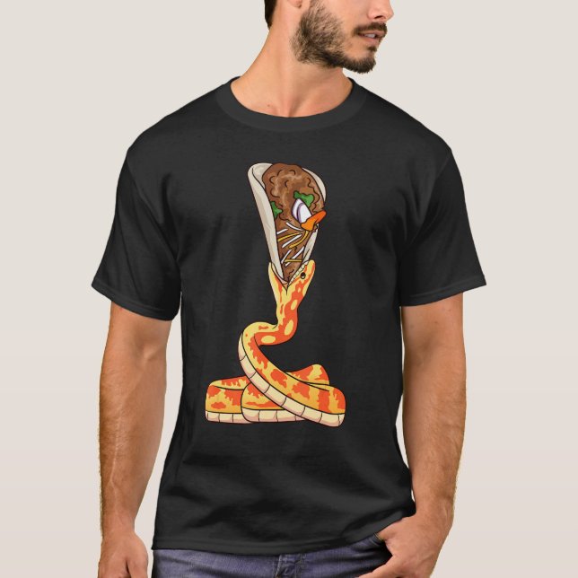 Corn Snake Eating A Taco   Taco   Reptile Pet Owne T-Shirt (Front)