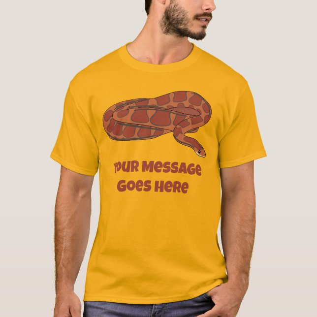 Corn Snake Orange Red Realistic Personalised T-Shirt (Front)