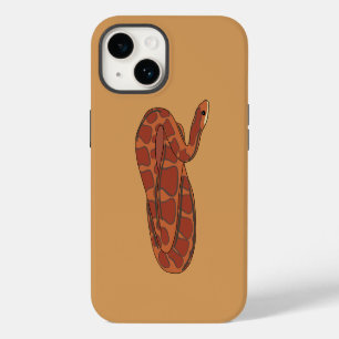 Corn Snake, Red, Orange Illustrated iPhone 14 Case