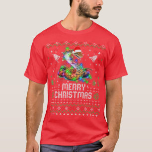 Corn Snake Santa Hat Animal Christmas Tree Lights  T-Shirt