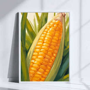 Corn Stalk   Farm Country Southern Painting Poster