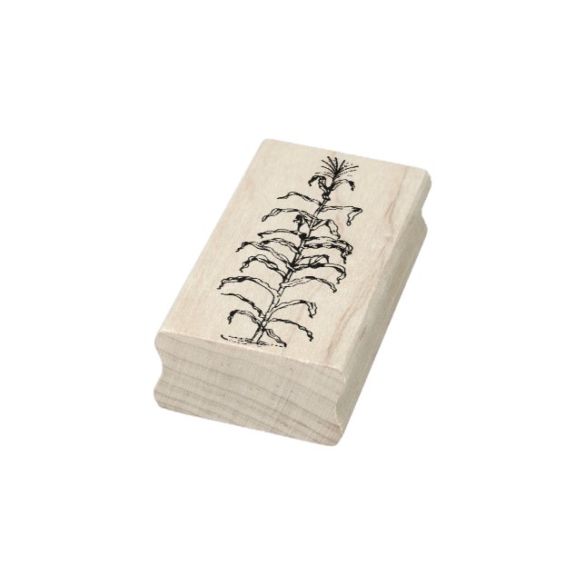 Corn Stalk Rubber Stamp (Stamp)