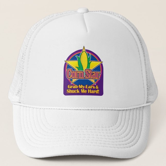 Corn Star Blue Purple BG Trucker Hat (Front)