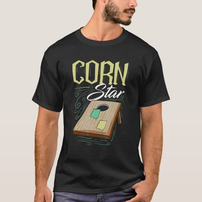 Corn Star Cornhole Player T-Shirt (Front)