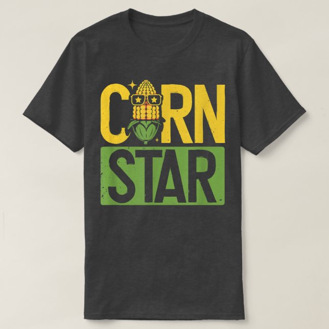 Corn Star Funny Farmer Farming Lover  T-Shirt (Design Front)